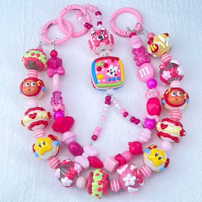[New Arrival] Premium Kawaii Cute Hand-Painted Beads Phone Chain/Bag Decor