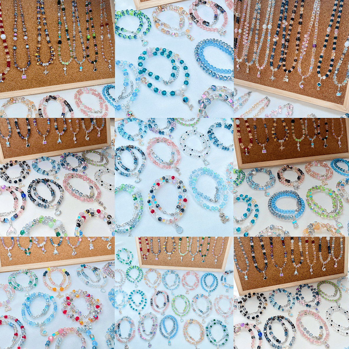 [LIVE EXCLUSIVE] Premium Glittering Crystal Glass Handmade Necklaces