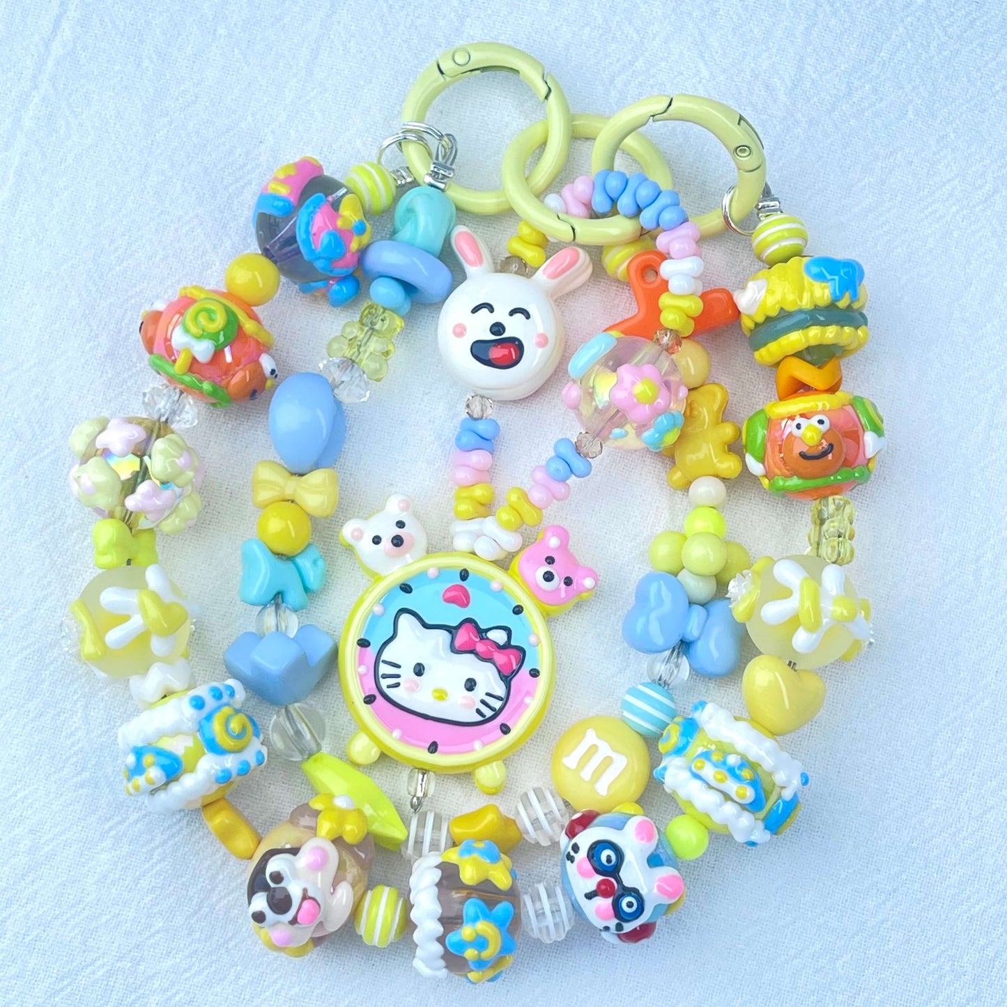 [New Arrival] Premium Kawaii Cute Hand-Painted Beads Phone Chain/Bag Decor