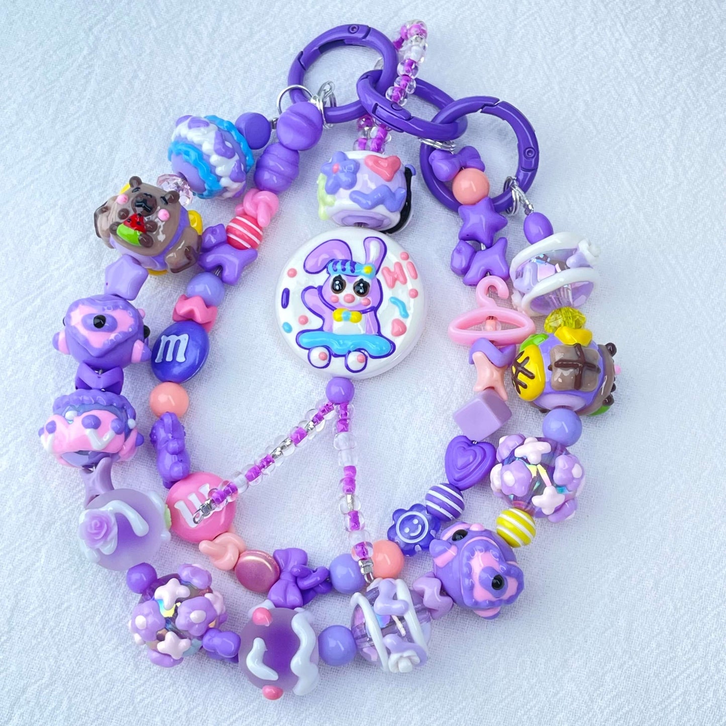 [New Arrival] Premium Kawaii Cute Hand-Painted Beads Phone Chain/Bag Decor