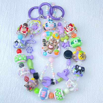 [New Arrival] Premium Kawaii Cute Hand-Painted Beads Phone Chain/Bag Decor