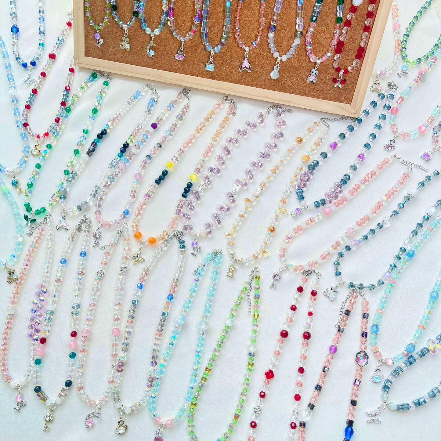 [LIVE EXCLUSIVE] Premium Glittering Crystal Glass Handmade Necklaces