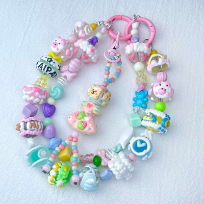 [New Arrival] Premium Kawaii Cute Hand-Painted Beads Phone Chain/Bag Decor