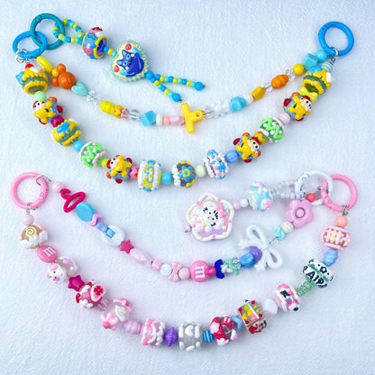 [New Arrival] Premium Kawaii Cute Hand-Painted Beads Phone Chain/Bag Decor