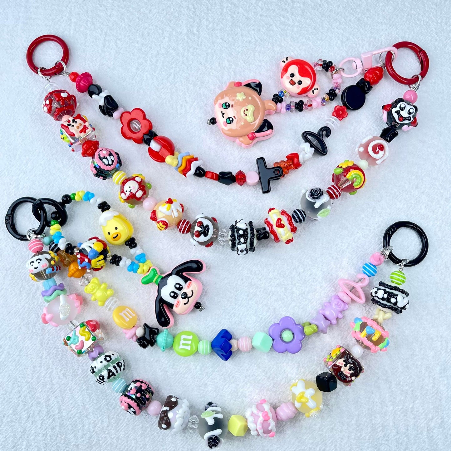 [New Arrival] Premium Kawaii Cute Hand-Painted Beads Phone Chain/Bag Decor