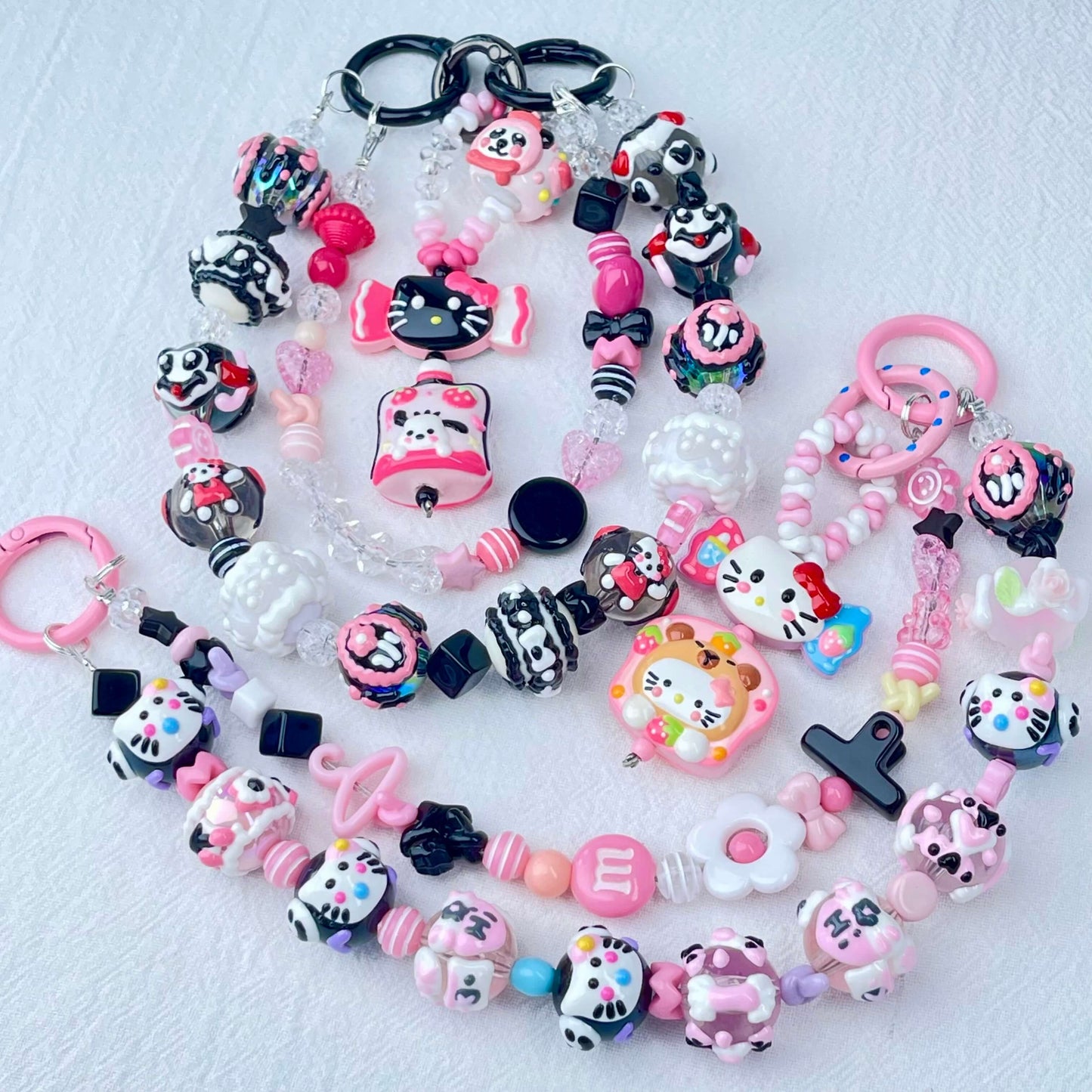 [New Arrival] Premium Kawaii Cute Hand-Painted Beads Phone Chain/Bag Decor