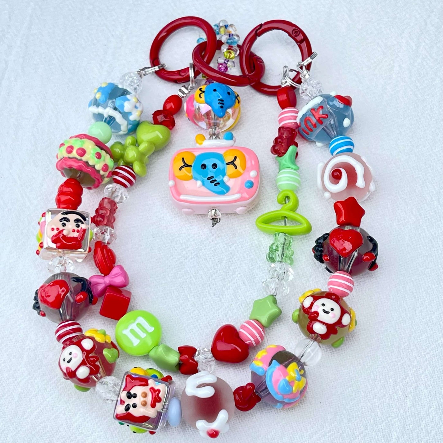 [New Arrival] Premium Kawaii Cute Hand-Painted Beads Phone Chain/Bag Decor
