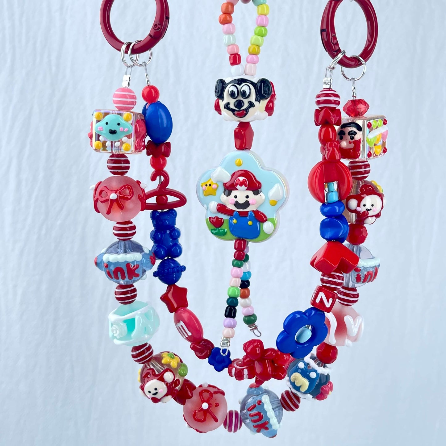 [New Arrival] Premium Kawaii Cute Hand-Painted Beads Phone Chain/Bag Decor