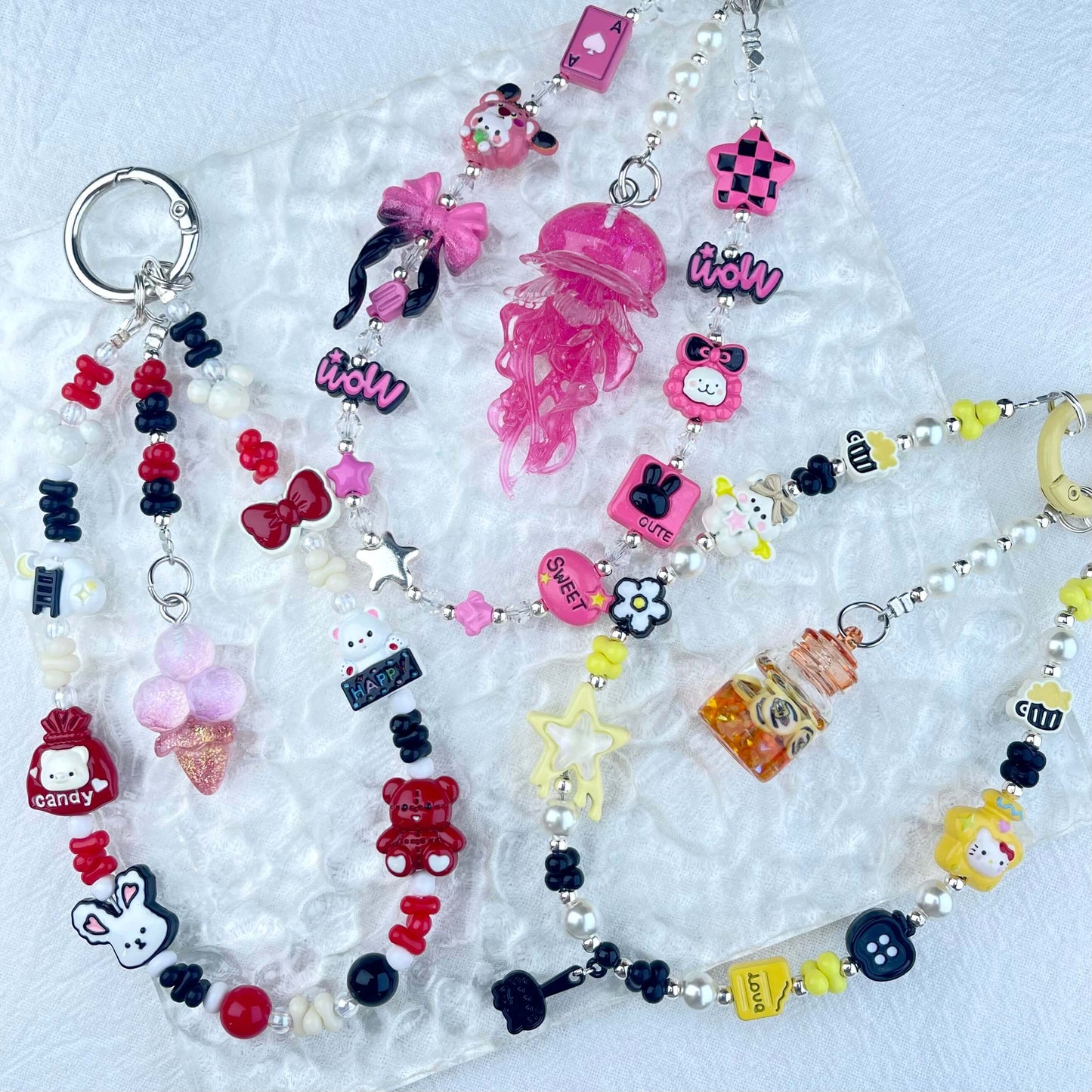 [New Arrival] Handmade Metal Decor and Glow In The Dark Decor Kawaii Phone Chains-Special Launch Price!