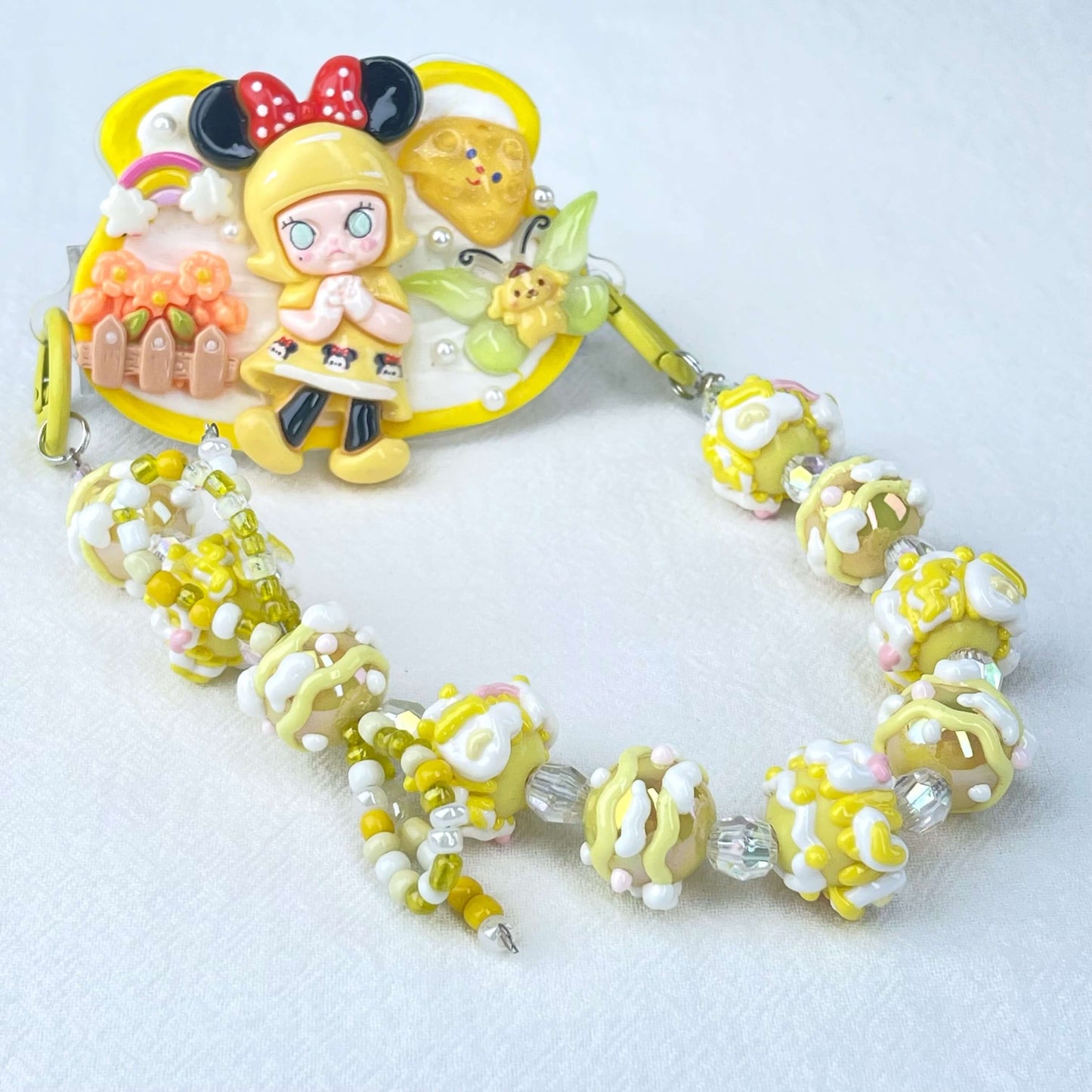 [New Arrival] Kawaii Cream Gel and Glittering Rhinestones Mixes Styles Phone Clip with Phone Chain/Cross-body Chain