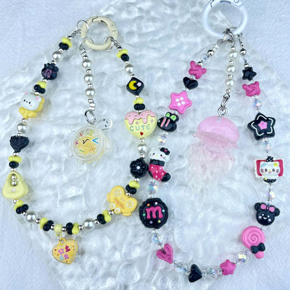 [New Arrival] Handmade Metal Decor and Glow In The Dark Decor Kawaii Phone Chains-Special Launch Price!