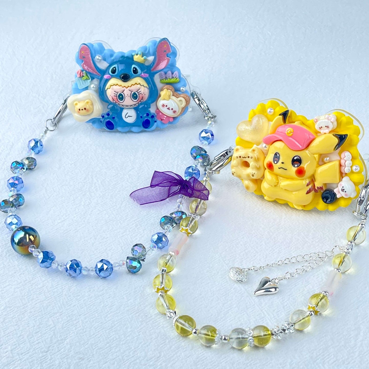 [New Arrival] Kawaii Cream Gel and Glittering Rhinestones Mixes Styles Phone Clip with Phone Chain/Cross-body Chain