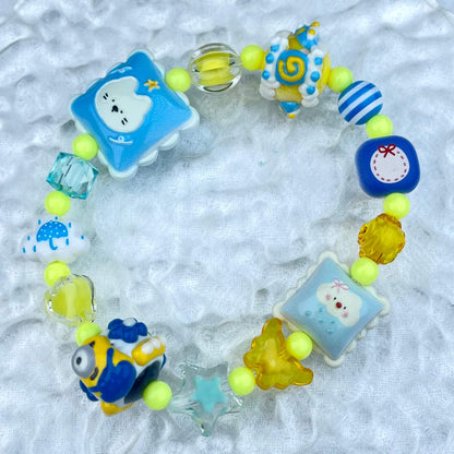 [New Arrival] Kawaii Beads and Hand-painted Beads Elastic Bracelets-Larger Size