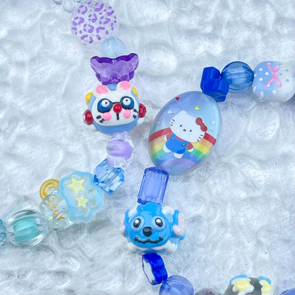[New Arrival] Kawaii Beads and Hand-painted Beads Elastic Bracelets-Larger Size