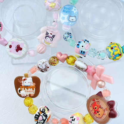[New Arrival] Kawaii Beads and Hand-painted Beads Elastic Bracelets-Larger Size