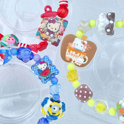 [New Arrival] Kawaii Beads and Hand-painted Beads Elastic Bracelets-Larger Size