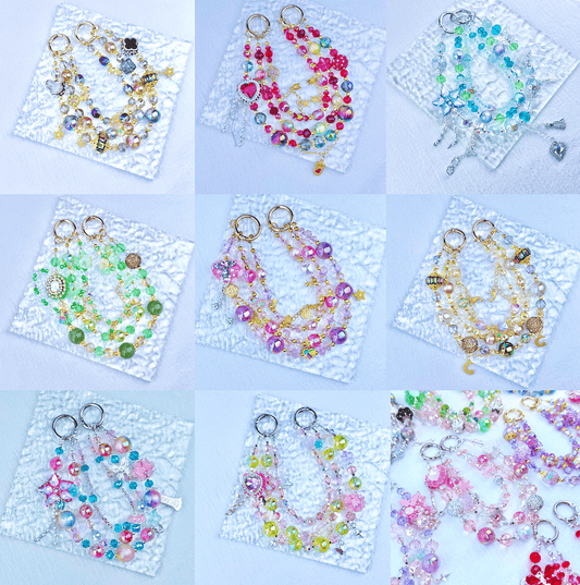 [Live Exclusive] Premium Handmade Glittering and Rhinestone Crystal Glass Phone Chain/Handbag Chain
