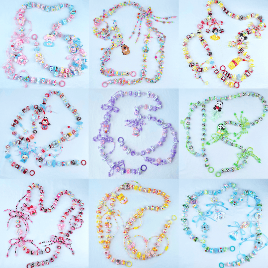[Live Exclusive] Premium Handmade Hand-Painted Beads Kawaii Cuties Cross-Body Chain (Normal Size)