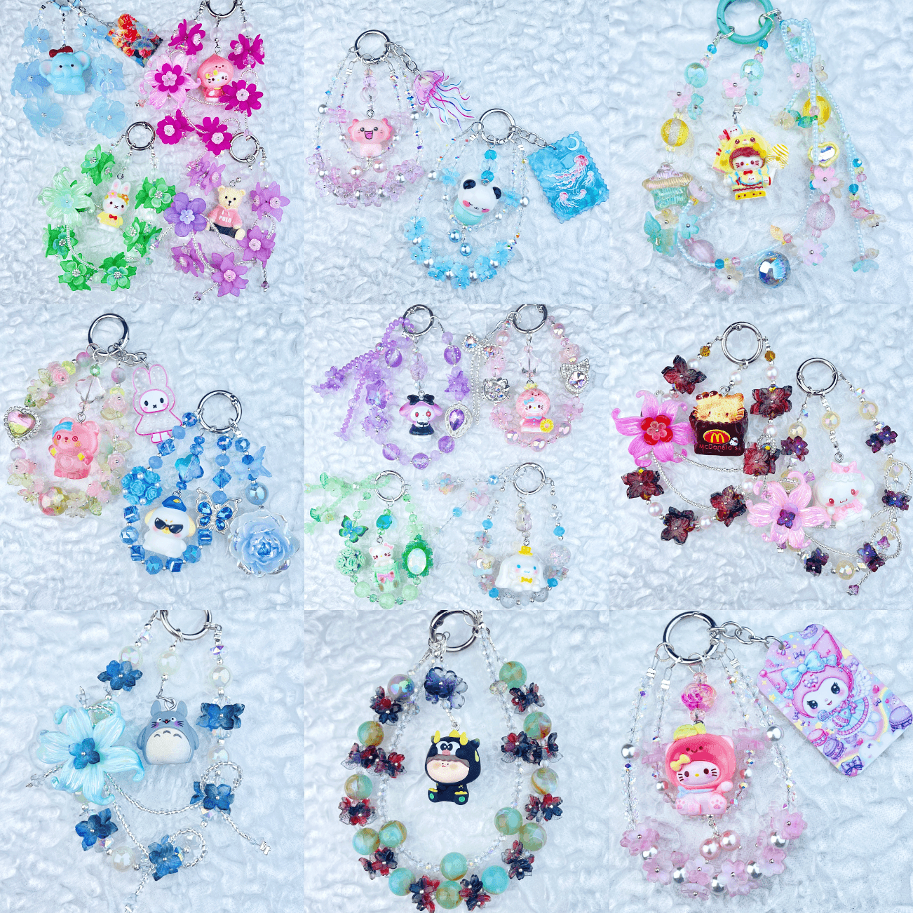 [Anniversary Celebration] Premium Handmade Glittering and Flower Blossom Style Kawaii Cutie Phone Chains-Celebration Special Price!-THIS WEEKEND ONLY