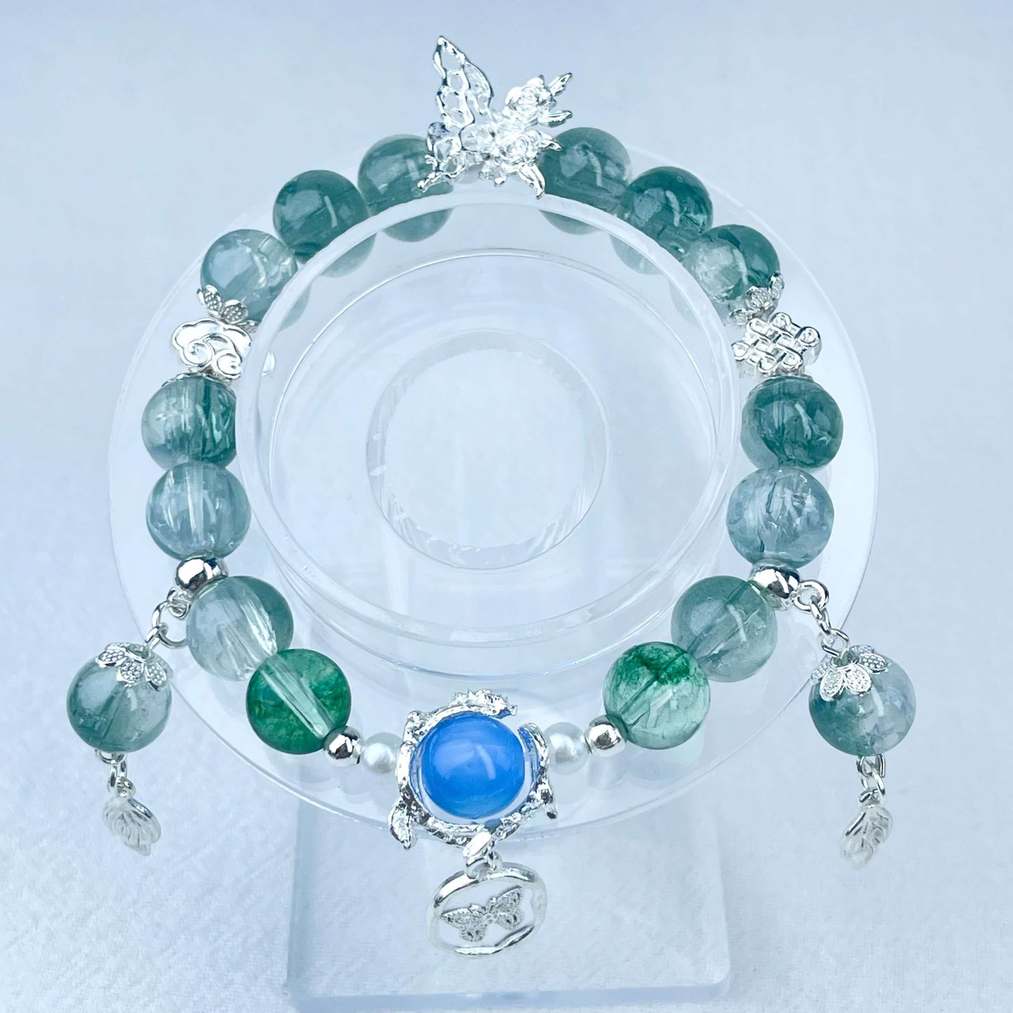 [New Arrival] Beautiful Handmade Elastic Bands Glass Beads Bracelets-Larger Size