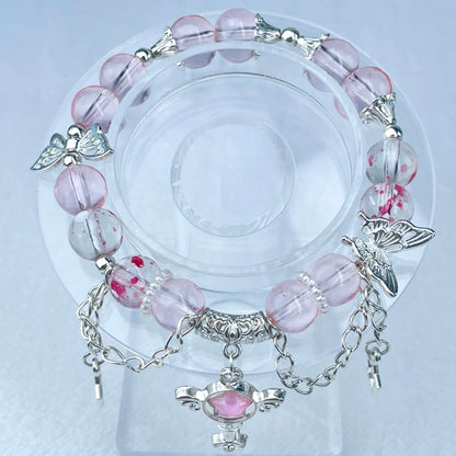 [New Arrival] Beautiful Handmade Elastic Bands Glass Beads Bracelets-Larger Size