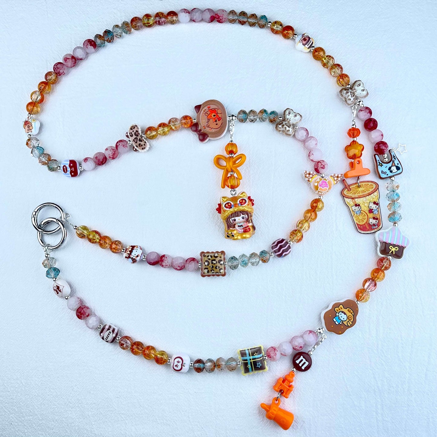 [Anniversary Celebration] Premium Handmade Glass Beads and Kawaii Decor Crossbody Chain