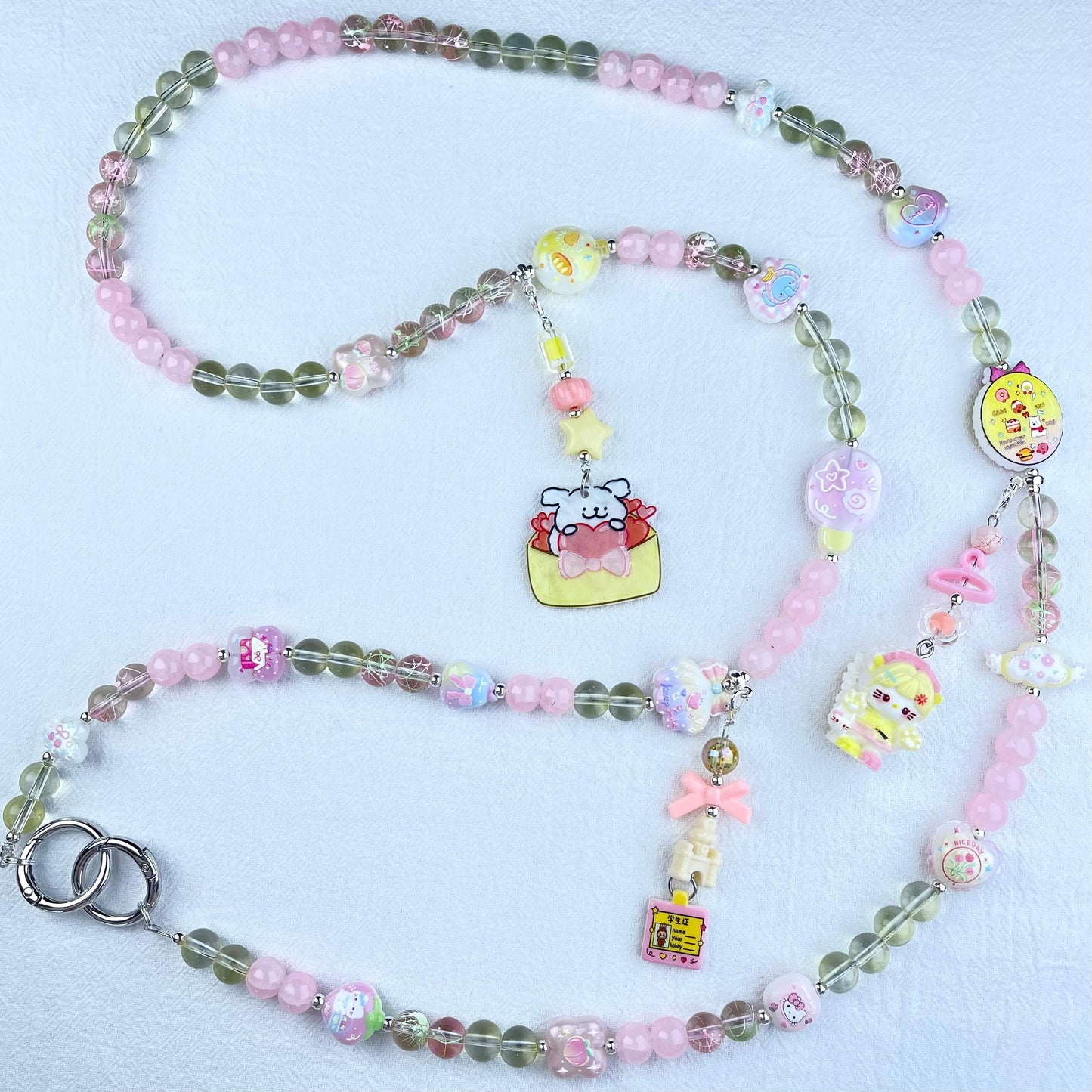 [Anniversary Celebration] Premium Handmade Glass Beads and Kawaii Decor Crossbody Chain