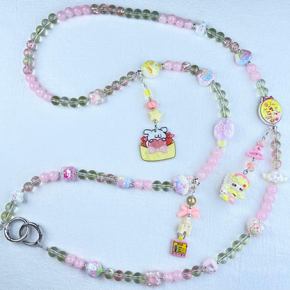 [Anniversary Celebration] Premium Handmade Glass Beads and Kawaii Decor Crossbody Chain