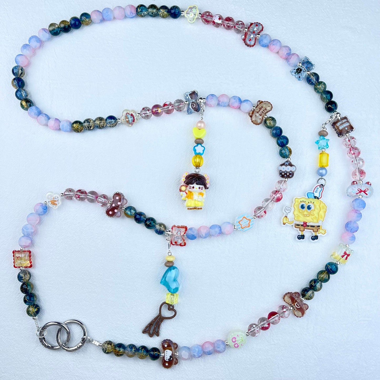 [Anniversary Celebration] Premium Handmade Glass Beads and Kawaii Decor Crossbody Chain