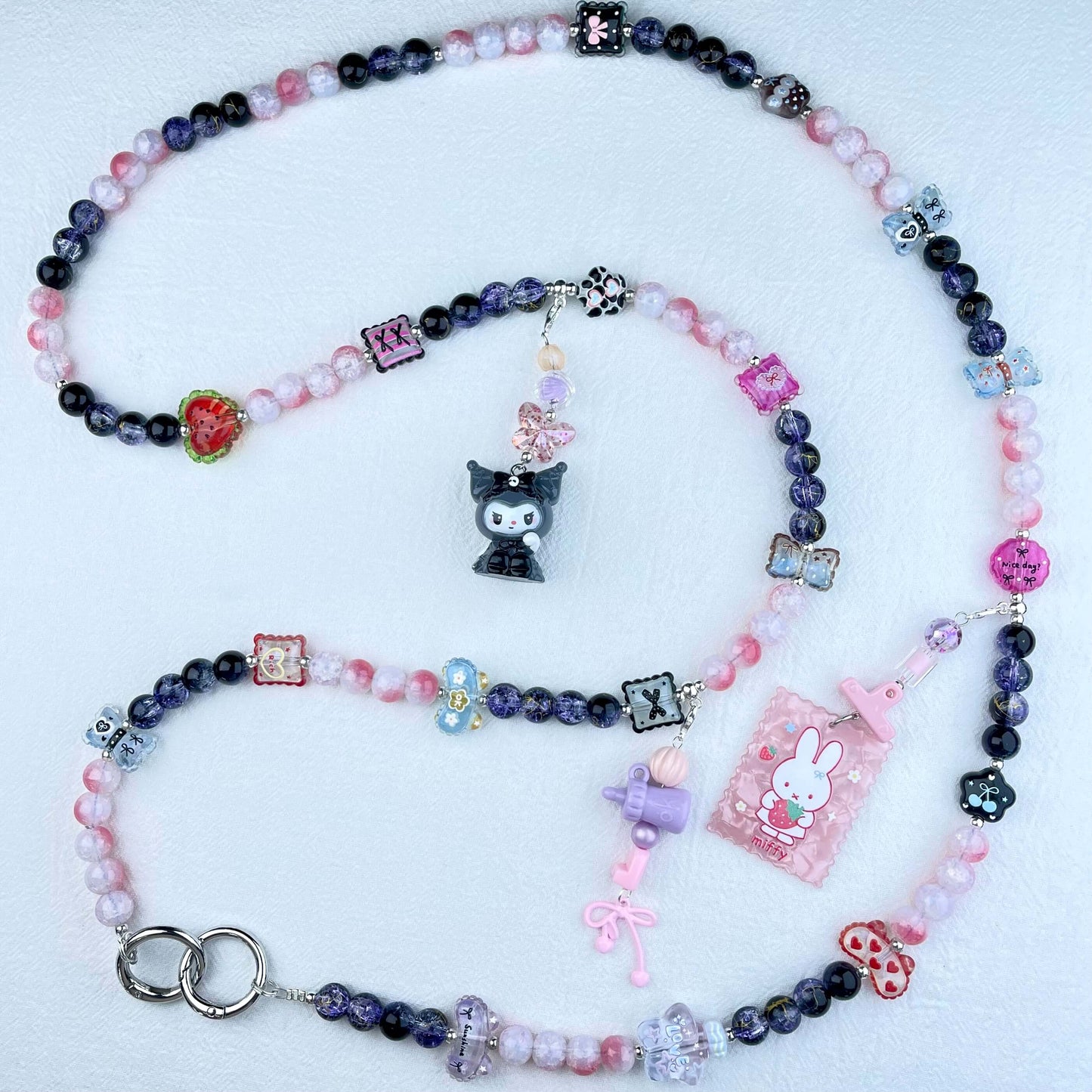 [Anniversary Celebration] Premium Handmade Glass Beads and Kawaii Decor Crossbody Chain