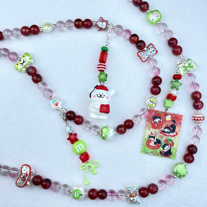 [Anniversary Celebration] Premium Handmade Glass Beads and Kawaii Decor Crossbody Chain