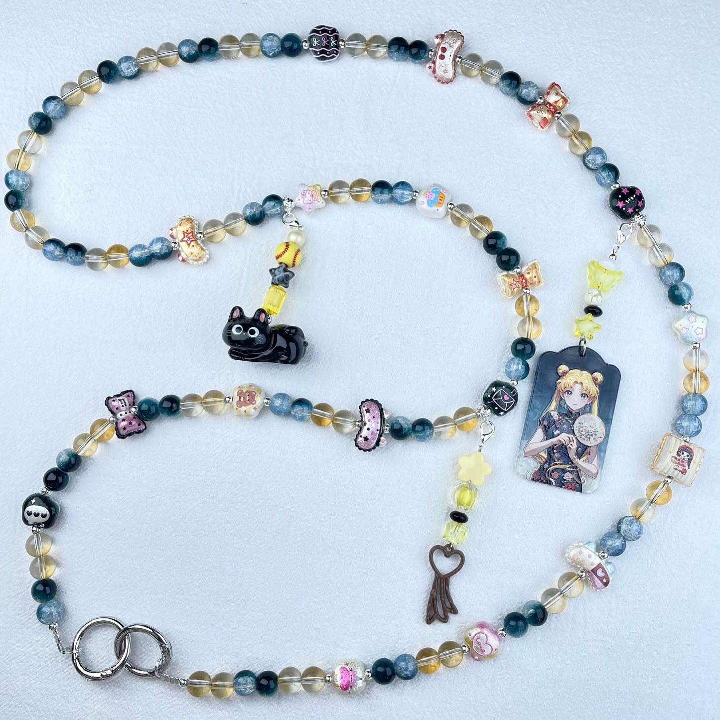 [Anniversary Celebration] Premium Handmade Glass Beads and Kawaii Decor Crossbody Chain