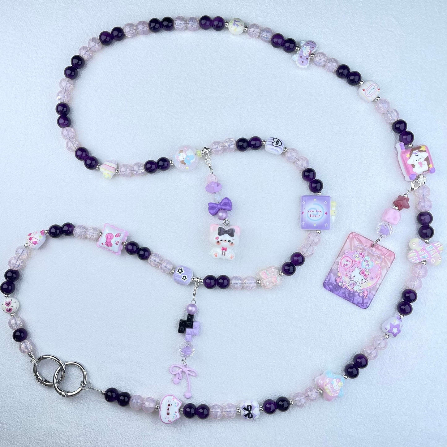 [Anniversary Celebration] Premium Handmade Glass Beads and Kawaii Decor Crossbody Chain