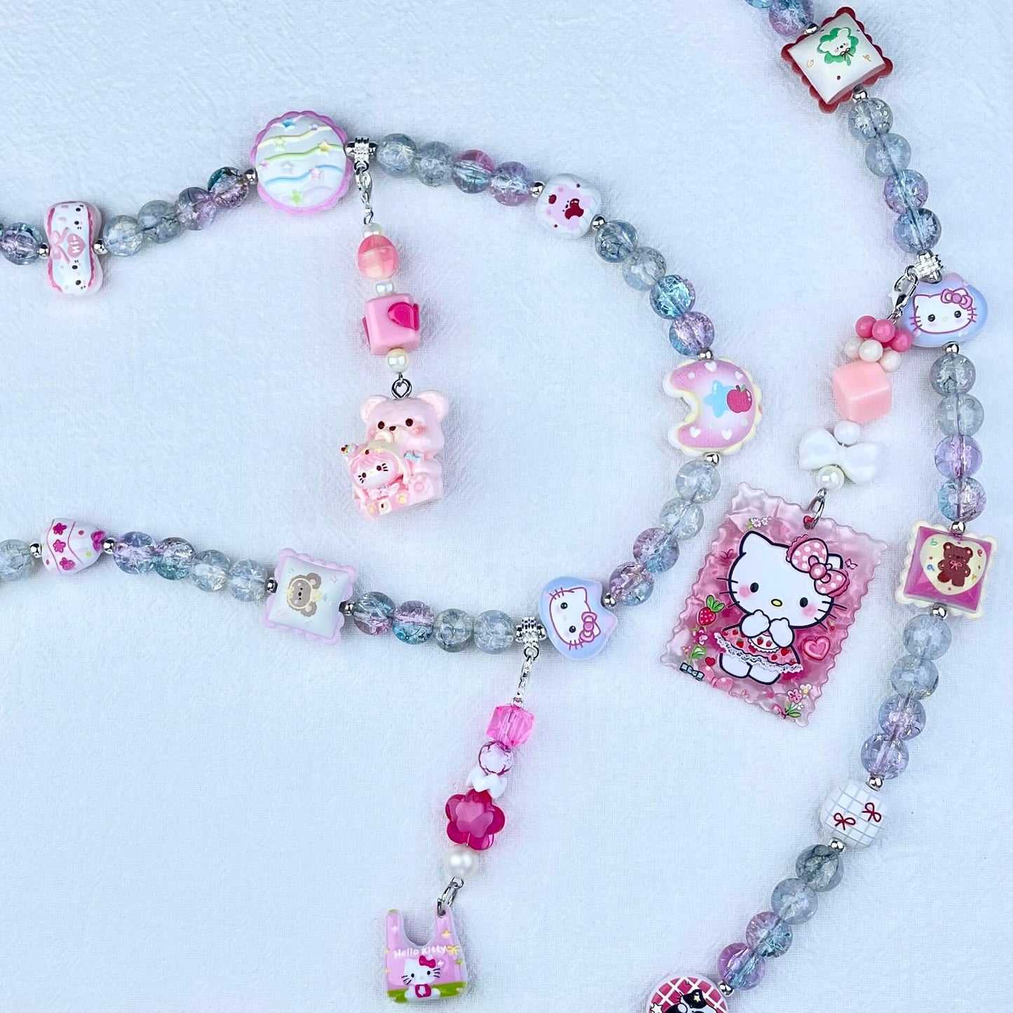 [Anniversary Celebration] Premium Handmade Glass Beads and Kawaii Decor Crossbody Chain