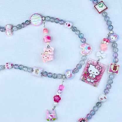 [Anniversary Celebration] Premium Handmade Glass Beads and Kawaii Decor Crossbody Chain