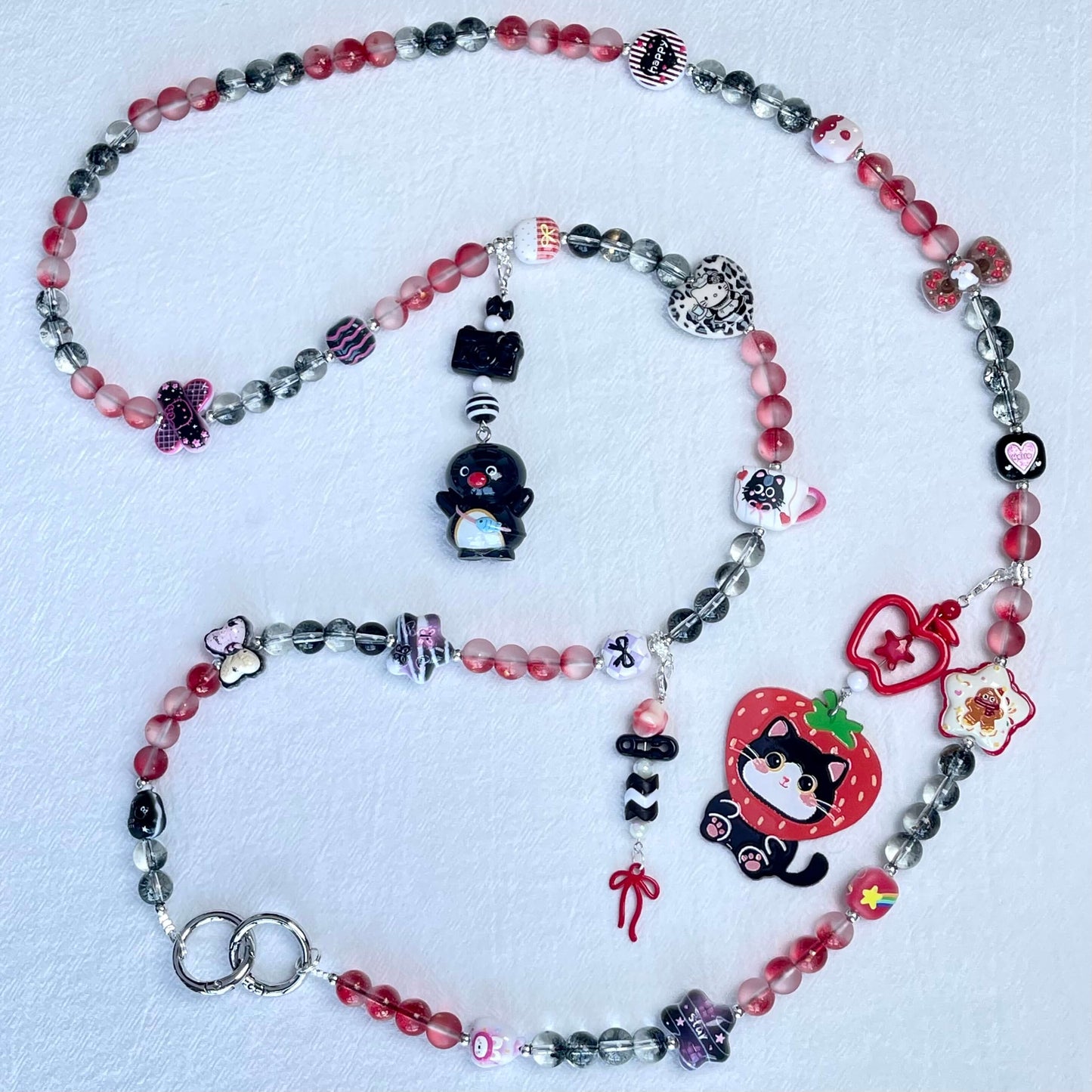 [Anniversary Celebration] Premium Handmade Glass Beads and Kawaii Decor Crossbody Chain