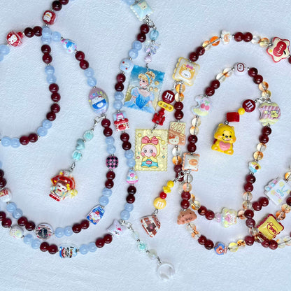 [Anniversary Celebration] Premium Handmade Glass Beads and Kawaii Decor Crossbody Chain