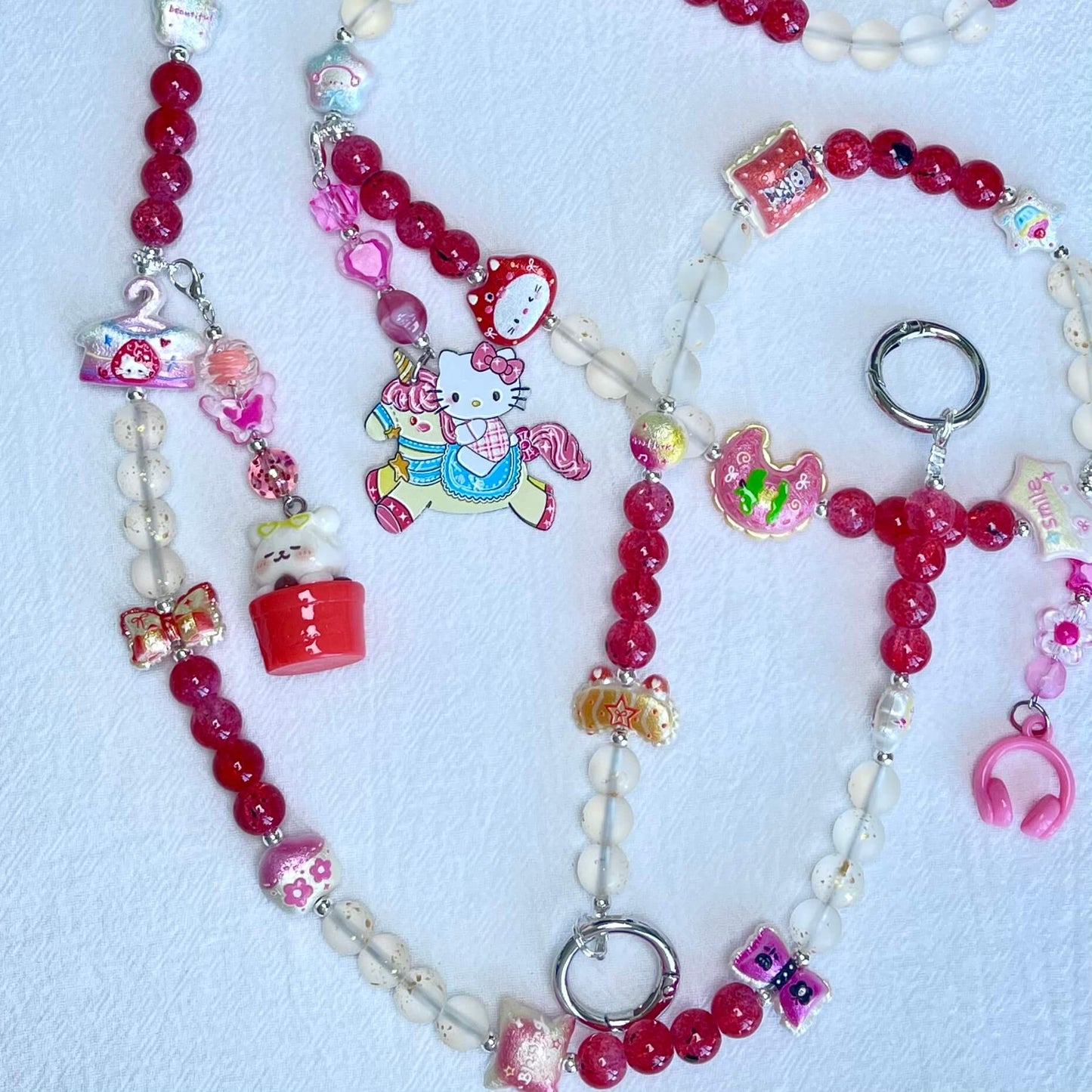 [Anniversary Celebration] Premium Handmade Glass Beads and Kawaii Decor Crossbody Chain