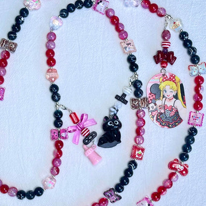 [Anniversary Celebration] Premium Handmade Glass Beads and Kawaii Decor Crossbody Chain