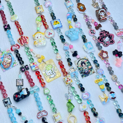 [Anniversary Celebration] Premium Handmade Glass Beads and Kawaii Decor Crossbody Chain