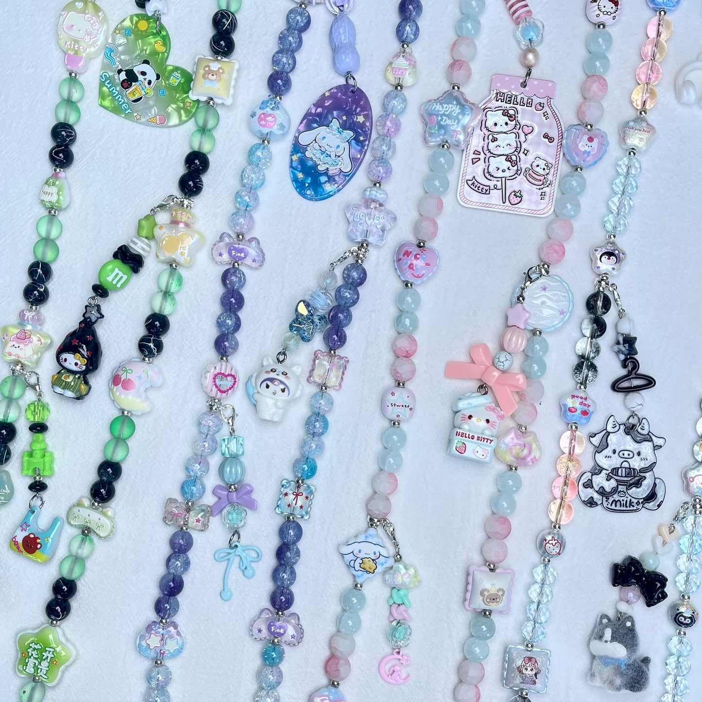 [Anniversary Celebration] Premium Handmade Glass Beads and Kawaii Decor Crossbody Chain