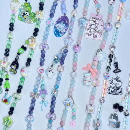 [Anniversary Celebration] Premium Handmade Glass Beads and Kawaii Decor Crossbody Chain