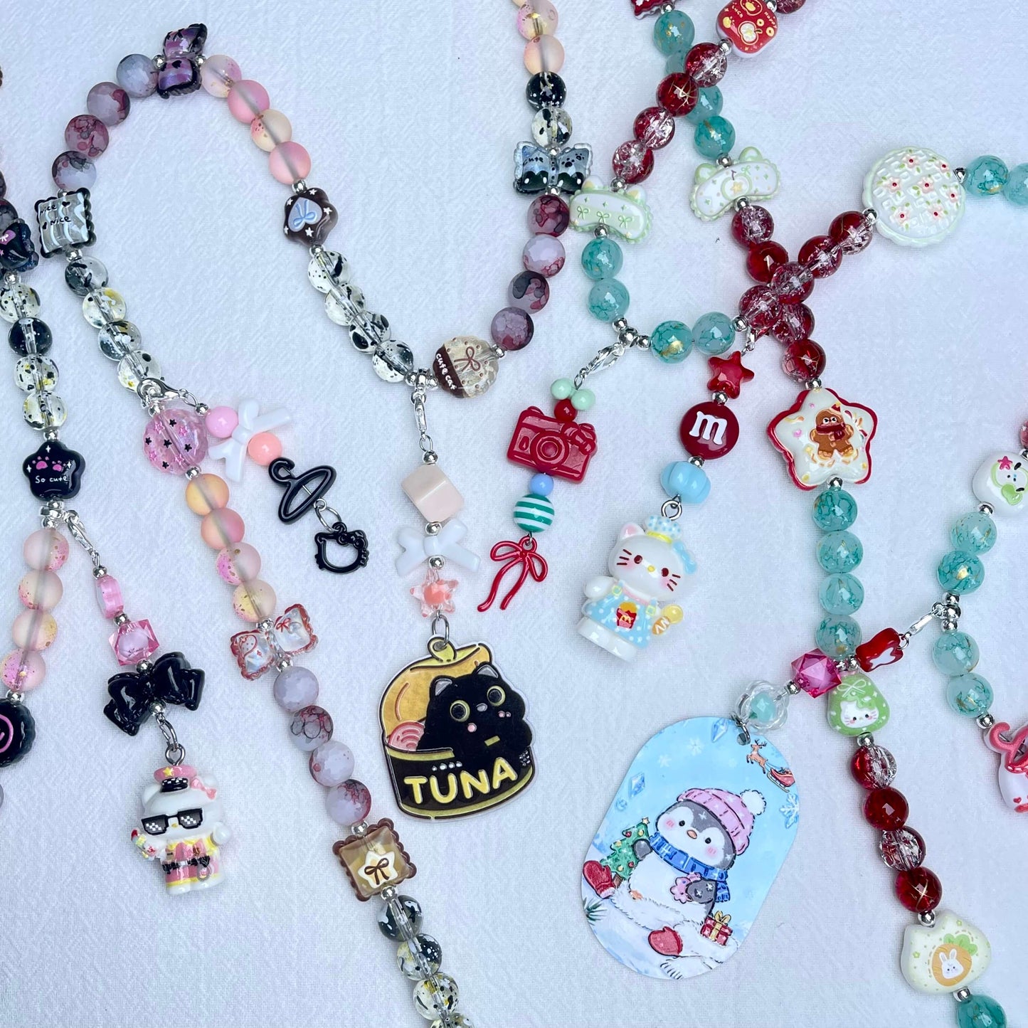 [Anniversary Celebration] Premium Handmade Glass Beads and Kawaii Decor Crossbody Chain