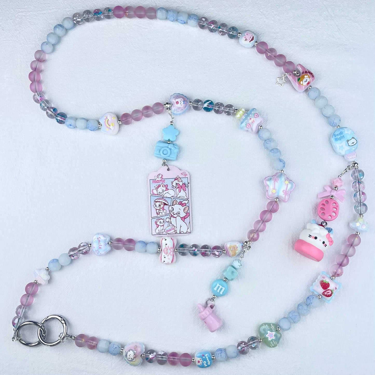 [Anniversary Celebration] Premium Handmade Glass Beads and Kawaii Decor Crossbody Chain