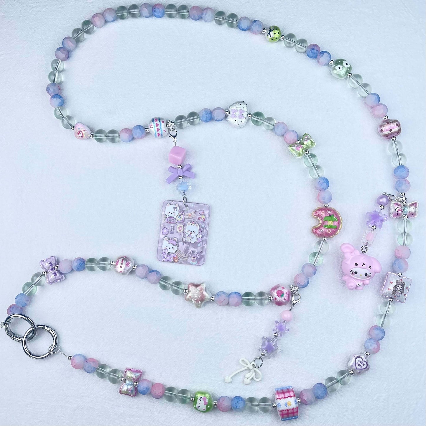 [Anniversary Celebration] Premium Handmade Glass Beads and Kawaii Decor Crossbody Chain