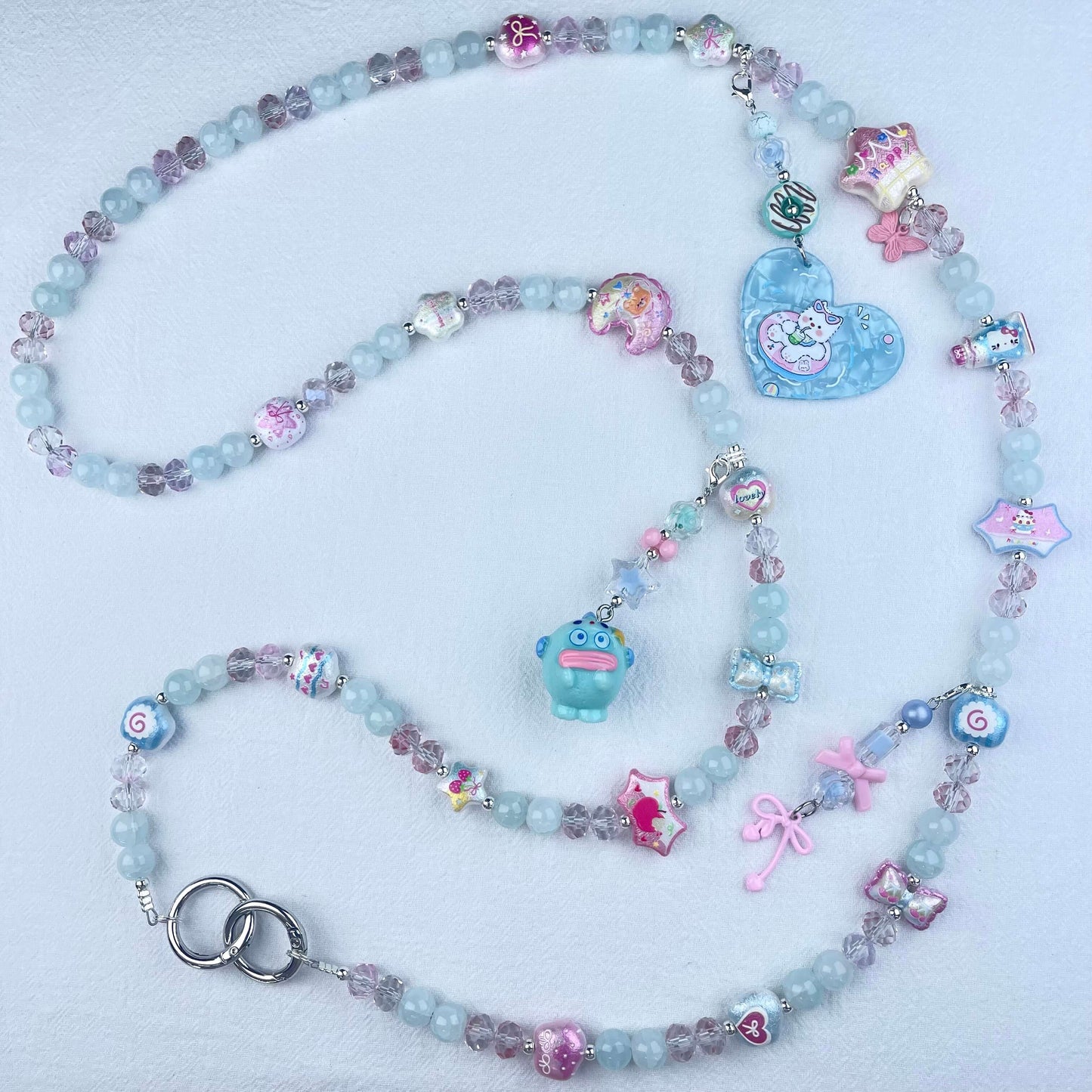 [Anniversary Celebration] Premium Handmade Glass Beads and Kawaii Decor Crossbody Chain
