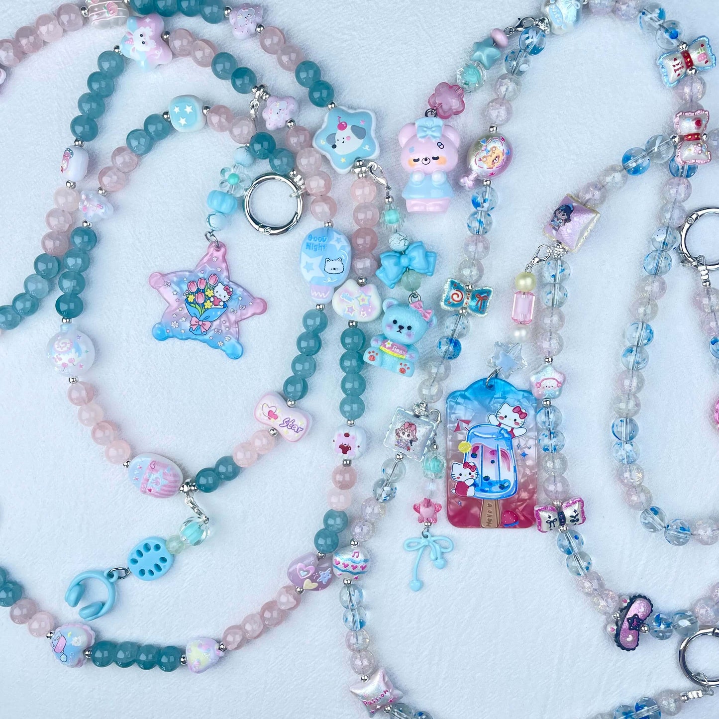 [Anniversary Celebration] Premium Handmade Glass Beads and Kawaii Decor Crossbody Chain