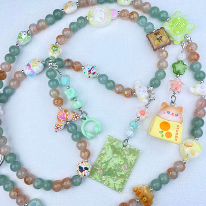 [Anniversary Celebration] Premium Handmade Glass Beads and Kawaii Decor Crossbody Chain