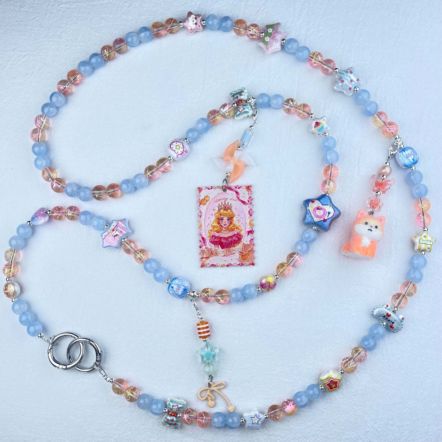 [Anniversary Celebration] Premium Handmade Glass Beads and Kawaii Decor Crossbody Chain