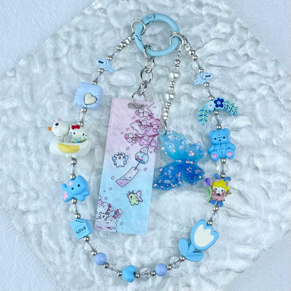 [Limited Edition] Premium Handmade Metal Alloy Kawaii Cutie and Acrylic Pad Phone Chains-Special Launch Price!